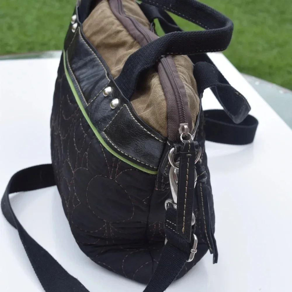 Fossil quilted lap top bag